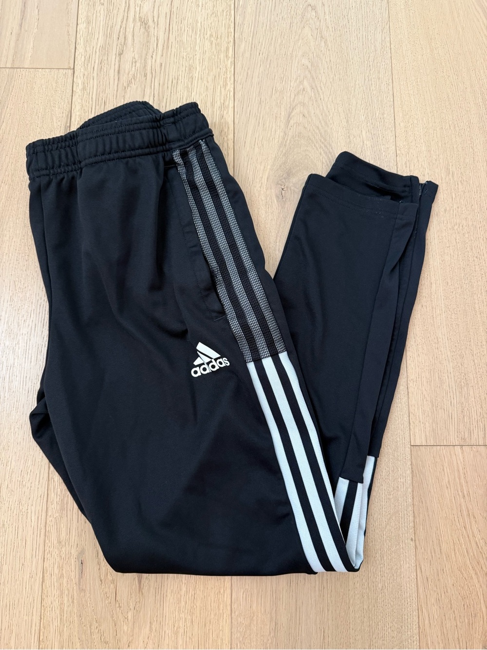 adidas Black Jogger Pants with White 3-Stripes